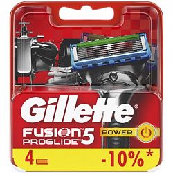 Кассета сменная для бритья Gillette FUSION ProGlide Power 4шт