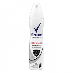 Дезодорант - спрей Rexona Антибактериальная и невидимая на чёрном и белом 150 мл