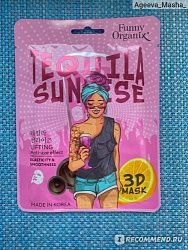 Тканевая маска для лица Funny Organix Tequila Sunrise 3D с лифтинг эффектом 23 г