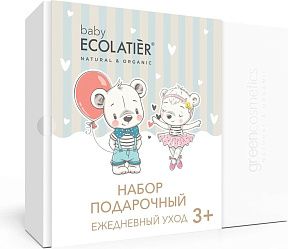 Подарочный набор Ecolatier Pure baby 3+ (шампунь 2 в 1 детский 150 мл, крем детский 75 мл)