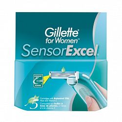 Кассета сменная для бритья Gillette SENSOR Excel женская 5шт
