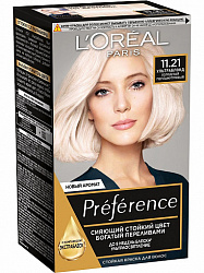 Краска для волос L'Oreal Preference 11.21 Ультраблонд перламутровый