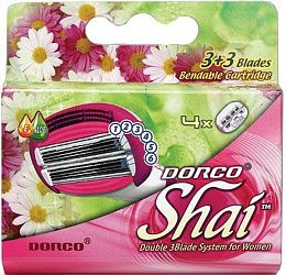 Kассеты для бритья Dorco Shai 3+3 женские 4 шт